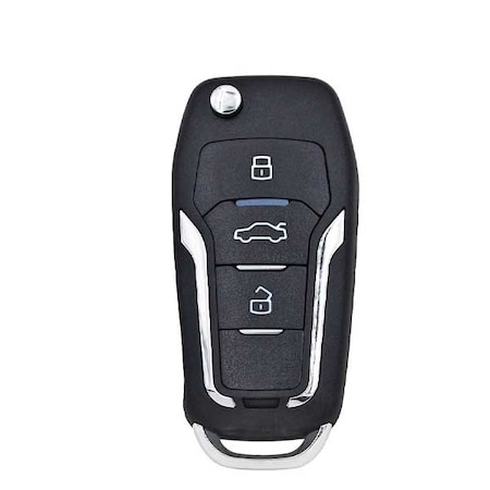 Keydiy KEYDIY: 3 Button Ford Style Remote Flip Key Blank w/ Integrated Chip KD-NB12-3